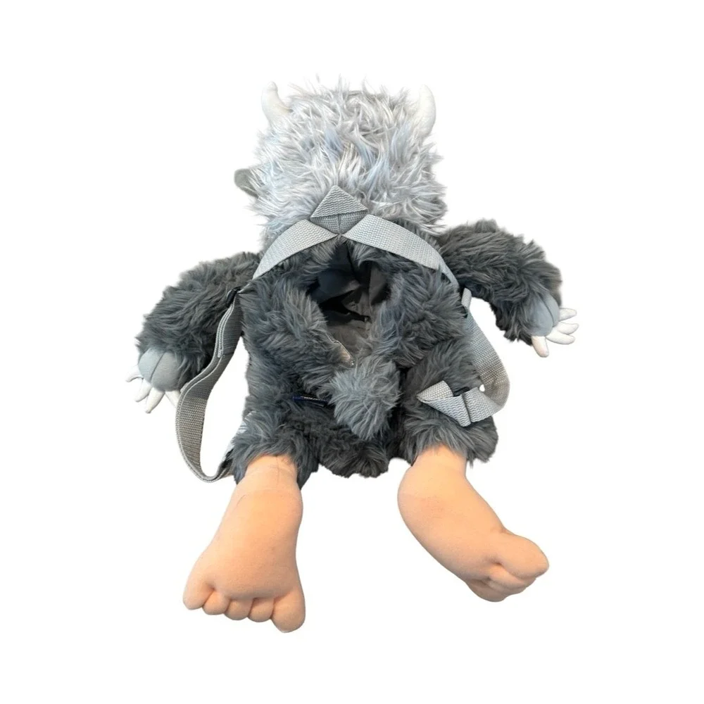 Where the Wild Things Are Bernard Plush Backpack Bag Toddler Kids Monster‎ Gray